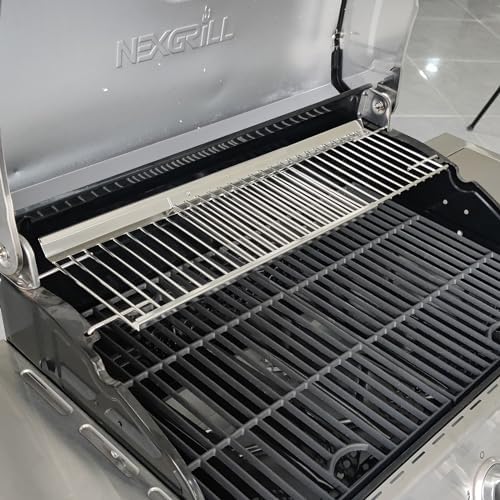 Universal Grill Warming Rack 19.7''- 32.3'', Adjustable Warming Rack for Nexgrill, Dynaglo, Cuisinart, Monument 4/5 Burner Grills, Stainless Steel Warming Rack Replacement for Nexgrill