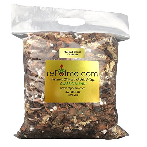 rePotme Orchid Potting Mix, Phalaenopsis Dark Classic Orchid Mix (Junior Bag) - Hand Blended in The USA