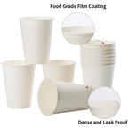 RACETOP Hot Paper Coffee Cups 12 oz [300 Pack], Disposable Coffee Cups 12 oz, Upgraded Weight Of Paper, White