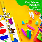 School Smarts Shapes Poster for Classroom Wall or Home - 17" x 22" Shapes Chart for Toddlers Homeschool Preschool - Fully Laminated Durable Material