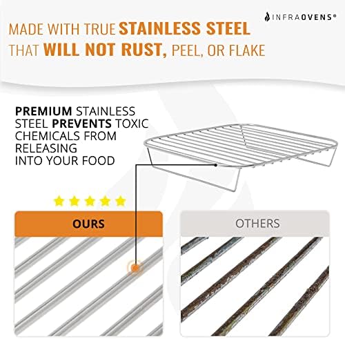 Air Fryer Rack Accessories Compatible with Chefman, Cosori, Gourmia, Instant Pot, Gowise, Paula Deen, Kalorik, Power XL, Ultrean, Nuwave® + More | 8.7 inch Air Fryer Accessory Set with Rack & Mats