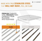 Air Fryer Rack Accessories Compatible with Chefman, Cosori, Gourmia, Instant Pot, Gowise, Paula Deen, Kalorik, Power XL, Ultrean, Nuwave® + More | 8.7 inch Air Fryer Accessory Set with Rack & Mats