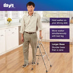 Days Hemi Walker, Mobility Aid for Elderly, Handicapped, Disabled users, One Arm or Hand Walker, Folding Walker, Aluminum Support Walker, Height Adjustable, Weight Capacity of Up to 300 Pounds