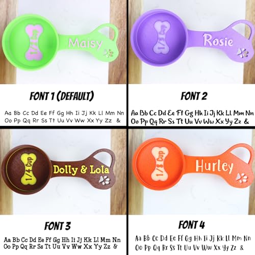 Personalized Dog Food Scoop Custom Scooper Pet Kibble Scoop Food Dispenser Dog Measuring Cup Custom Pet Accessories Gift Idea For Dog Lover (8oz - 1cup)
