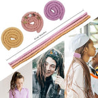 3 Pcs Spriral Lock Hair Tie dreadlock hair tie set dreadlock accessories for women and men dreadlocks ponytail holder Dread hair ties for braids thick curly hair (16 inches, Light Colour)