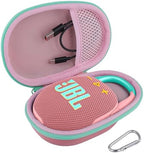 co2CREA Hard Carrying Case Replacement for JBL Clip 5 Waterproof Portable Mini Speaker (Pink Case)