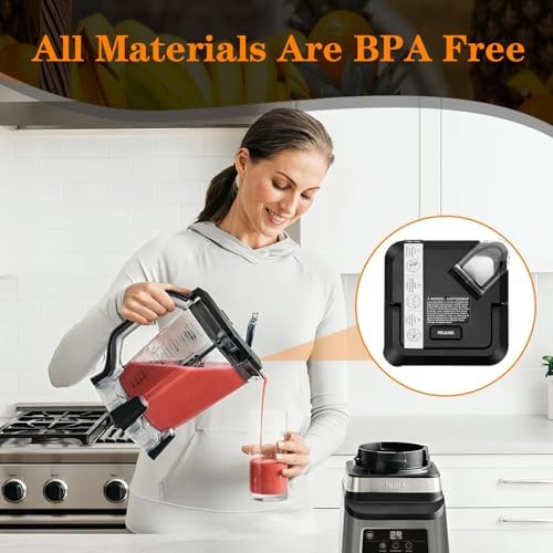 Replacement Locking Lid for Ninja,72 OZ Blenders Replacement Parts for Pitcher BL610 BL642 BL682 BN701 BN751 BN700 BN801