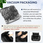 Suzile Wheelchair Cushion Wheelchair Seat Cushion with Straps Recliner Cushion Suitable for 18 Inches Wheelchair Armrest and Supports (Black)