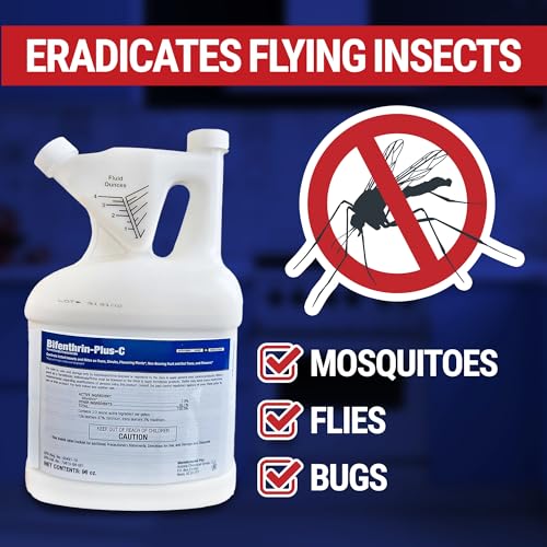 Bifenthrin-Plus-C - Insecticide Termiticide Easily Mixes with Water for Indoor & Outdoor | Residential Commercial Industrial Use | Home Lawns | Kills Mosquitoes & all Flying & Crawling Insects - 96 oz