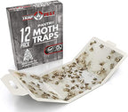 12 Pack Pantry Moth Traps - Safe and Effective for Food and Cupboard - Glue Traps with Pheromones for Pantry Moths - Trap a Pest