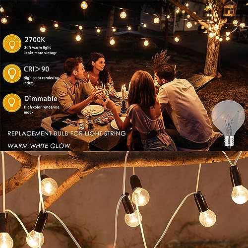 SerBion 40 Watt Light Bulbs E12 Candelabra Base 120Volt Round Light Bulb for Chandelier Table Lamp Wall Sconces Candle Lamp Wax Melter (Soft Warm White)