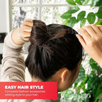 Hawwwy Bobby Pins - 8 Pack - Black - 2 Inches - Beautiful Twist Hair Accessories for Women and Kids - Easy Bobby Pins for Fast and Secure Buns, Messy Styles, and Updos