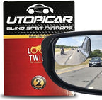 Blind Spot Convex Car Mirrors: XLarge Rear View - Rearview Automotive Mirror for Car - Exterior Accessories and Interior for Women & Men (2Pack)