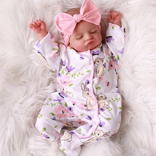BABESIDE Lifelike Reborn Baby Dolls Girl - 20 Inch Realistic Newborn Baby Dolls with Poseable Body, Real Life Baby Dolls with Accessories for 3+ Year Old Girls Gifts, Pretend Play, Collection