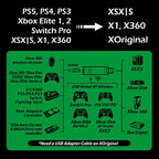 Brook Wingman XB2 Converter for Wireless Controller Adapter for Xbox Retro Consoles and PC, Supports Remap and Adjustable Turbo