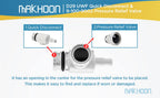 MAKHOON D29 UWF Quick Disconnect and 9-100-9002 Pressure Relief Valve Replacement for Polaris Zodiac 180 280 380 Pool Cleaners (1)