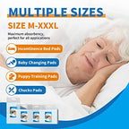 DAFI Disposable Incontinence Bed Pads Extra Large 36”x 36”(40 Count) Thick Underpads, Effective Odor Control Pee Pads, Chucks Pads, Super Absorbent Protection for Elderly, Adults, Baby