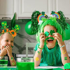 Winlyn 58 Pcs St. Patrick's Day Novelty Jewelry Assortment: Necklaces, Head Boppers, Bracelets, Mustaches, Tattoos & Accessories for St. Patty's Day Irish Party Decor