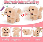 G.C 13Pcs Dog Toys for Kids Girls, Walking Barking Electronic Interactive Stuffed Dog Plush with Carrier & Accessories Toys Pretend Play Puppy Pet Care Playset, Gifts for Little Girls 3 4 5 6 Year Old