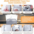 Upgraded Refrigerator Ice Bucket W11129522 Compatible with Whirlpool Ice Maker Replacement Parts W10564750 KitchenAid Removable Ice Bin 4545220 EAP12114487 PD00041826 PS12114487 Freezer Ice Container