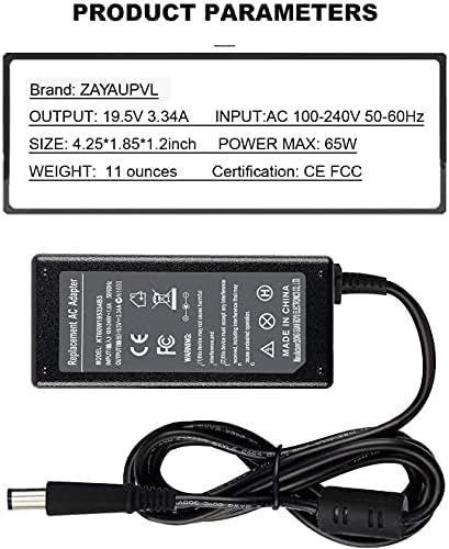 ZAYUPVL 65W 7.4mm Tip Replacement AC Adapter for Dell Latitude 3190 7470 5580 7280 LA65NS2-01 E5570 E7450 E6430 E6410 E6440 E7440 E7470 E5440 E5470 E7240 Laptop Power Supply Cord KT60W200225B3