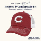 Barnesmith NCAA Adjustable Trucker Hat Unisex Adult Relaxed Fit, 100% Cotton, Sideline Logo, One Size Fits All