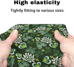 LedBack Saint Patrick's Day Walker Accessories Comfy Walker Seat and Backrest Covers Green Hearted Decorations Soft Dust Cover for Seniors in Assisted Living 2 Piece Walker Seat Cover Set