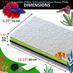 3IN1 Aquarium Filter Sponge Foam Pads - Filter Media For 20 Gallon Betta Fish Tank Supplies, Brine Shrimp Coarse Sponge Bio Filter Sheet - Filter Sponge Accessories (Plus Activated Carbon)