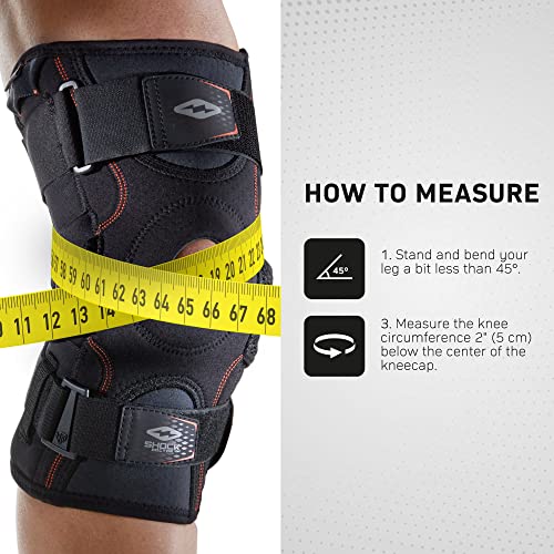 Shock Doctor Knee Support with Dual Hinges (Black, Large)