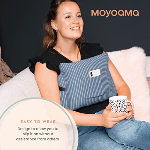 MOYOAMA Post Mastectomy Pillow - Recovery After Breast Cancer Surgery, Breast Augmentation - Lightweight Post Surgery Pillow with 4 Built-in Pockets to Support Healing - Breast Cancer Gifts for Women