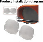 Replacement Front Mesh Speaker Grill Cover Panels Fits for 1996-2013 Harley Davidson Touring, Electra Glide, Street Glide, Ultra Limited And Tri Glides Models (Black)