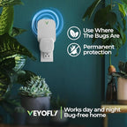 VEYOFLY 2 Pack, Fly Trap, Plug in Flying Insect Trap, Fruit Fly Traps for Indoors- Safer Home Indoor- Bug Light Indoor Plug in- Mosquito Trap, Fruit Fly, Gnat Trap, Flea Trap (2 Device+6 Glue Boards)