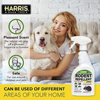Harris Peppermint Oil Mice & Rodent Repellent Spray for House and Car Engines, Humane Mouse Trap Substitute, 20oz