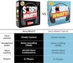 Lucky Egg Sorry What - Hilarious Lip Reading Friends Party Game Based On The Headphone Challenge TikTok Trend - 2+ Players 40,000 Funny Word Phrase Combinations Card Game for Friends (Original)