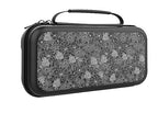 Meadow Flowers Switch Case For Nintendo Switch OLED/Switch LITE/Switch Accessories, Monochrome Cute Carry Protective Bag, Travel Game Console Cases, Controller Hard Shell Holder 20 Cartridge Slot J85
