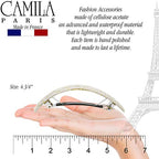 Camila Paris CP2553 French Hair Barrette Clip for Girls for Thick Curly Wavy Long Hair, Strong Hold Grip Hair Clips for Women, Automatic, No Slip Durable Styling Girls Hair Accessories, Made in France
