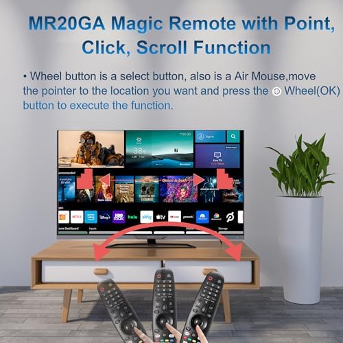 Replacement Magic Remote Control for LG Smart TV Remote LG-TV-Remote with Voice and Pointer Function Universal LG Remote for LG UHD OLED QNED NanoCell 4K 8K Models Google/Alexa