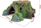 JIHAQUA Resin Large Turtle Tank Accessories Reptile Hideouts Cave Habitat Decor for Gecko Leopard Lizards Toad