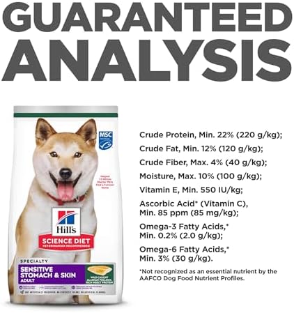 Hill's Science Diet Sensitive Stomach & Skin, Adult 1-6, Stomach & Skin Sensitivity support, Dry Dog Food, Pollock, Barley, & Insect Recipe, 3.5 lb Bag