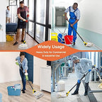 KeFanta Commercial Mop Heavy Duty Industrial Mop with Extra Replacement Mop Head,60" Long Handle Looped-End String Wet Cotton Mops for Floor Cleaning,Home,Kitchen,Office,Garage and Concrete/Tile Floor