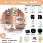 Wearable Milk Collection Cup, Hands Free Milk Collector Cup Compatible with Most Electric Breast Pump, Zomee/Spectra/Medela Breast Pump Collection Parts, Accessories Replacement (24 mm 2Pcs)
