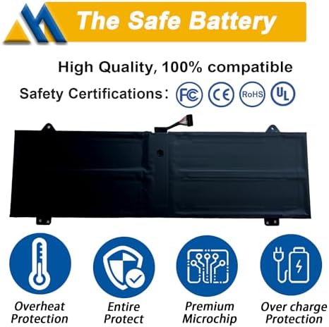 L19C4PDC L19M4PDC Battery Replacement for Lenovo Ideapad Yoga 7-14ITL5 82BH 7-15ITL5 82BJ Series Laptop 5B10Z26482 SB10Z26481 L19L4PDC 5B10Z26485 SB10Z26483 5B10Z26479 15.36V 71Wh 4675mAh