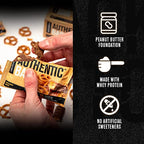 Authentic Bar Kitchen Sink Protein Bars - Tasty Meal Replacement Energy Bars w/ 16g Whey Protein Isolate, Natural Sugars from Pure Honey, Healthy Fat Peanut Butter Foundation - 12 Pack