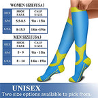 CHARMKING Compression Socks for Women & Men (8 Pairs) 15-20 mmHg Graduated Copper Support Socks are Best for Pregnant, Nurses - Boost Performance, Circulation, Knee High & Wide Calf (L/XL, Multi 08)
