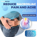 FORTEMOTUS Sacroiliac SI Joint Hip Belt, Lower Back Support Relief from Si Joint, Sciatica, Pelvis, Back Pain, Fully Adjustable Hip Braces for Sacral Nerve, Hip Loc Tilt Up Belts Braces Women and Men