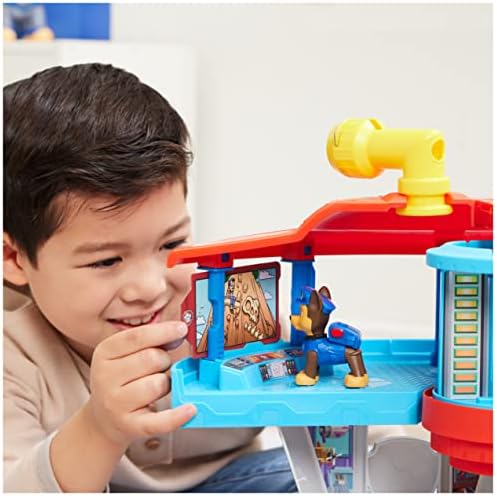 Paw Patrol Lookout Tower Playset with Toy Car Launcher, 2 Chase Action Figures, Chase’s Police Cruiser and Accessories, Kids Toys for Ages 3 and up