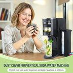 Soda Maker Dust Cover Fits for Ninja Thirsti WC1001, Soda Machine Cover Accessories for Ninja Thirsty Drink System, Extra Pockets Holds 12 Flavor Pods (Cover Only)