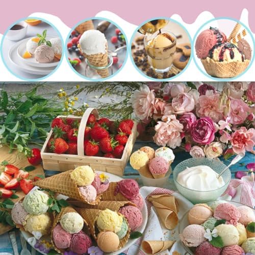 4 Pack Containers Replacement for Ninja,Creami Pints and Lids 24oz Compatible with Ninja NC501 NC500 Series Deluxe Ice Cream Makers XL Cups Dishwasher Safe (24OZ)