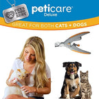 Allstar Innovations PetiCare LED Light Pet Nail Clipper- Great for Trimming Cats & Dogs Nails & Claws, 5X Magnification That Doubles as a Nail Trapper, Quick-Clip, Steel Blades
