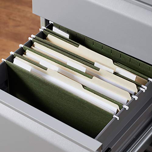 Amazon Basics Hanging Organizer File Folder, Letter Size, Green - Pack of 25